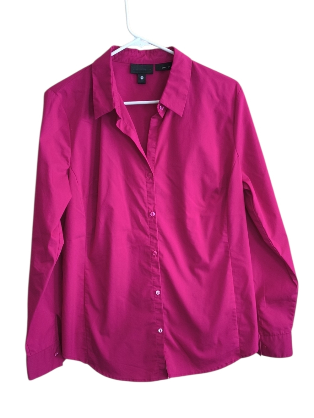 Worthington Bright Fuchsia Button-Up Shirt Size 14